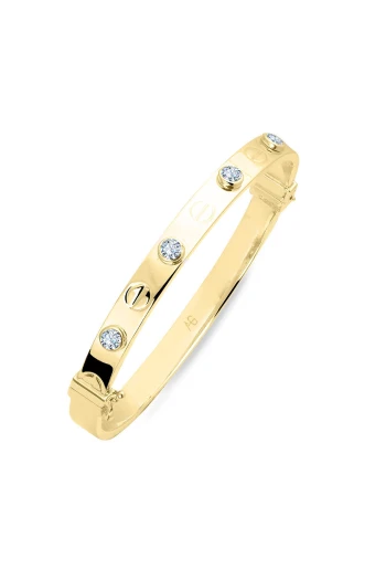 Altın Taşlı Vida Başı Bilezik (BLZ0114)