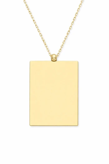 Dikdörtgen İsimlik Plaka Kolye (KLY1735)