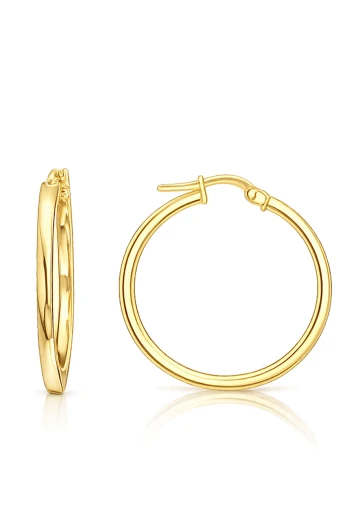 3.3 Cm Altın İnce Bombe Halka Küpe (KP1111)