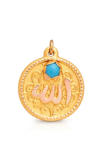 Yuvarlak Oval Altın Bebek Omuz Nazarlığı (IGN0101)