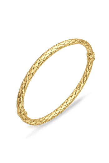 Altın Kapitone 3.9 Mm Boru Bilezik (BLZ0510)