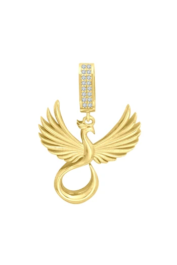 Anka Kuşu Altın Kolye Ucu (UC0392)