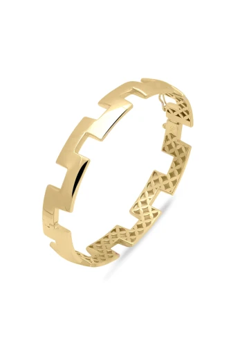 Tamtur Altın Zig Zag Spor Bilezik (BLZ0143)