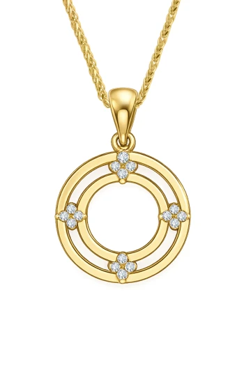 Taşlı İtalyan Model Kolye (KLY1778)