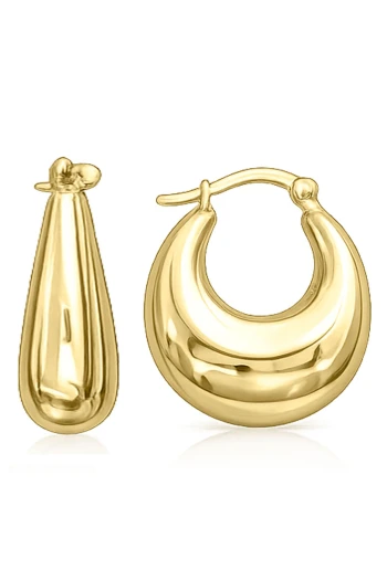 Altın 3 Cm Drop Tasarım Küpe (KP1155)