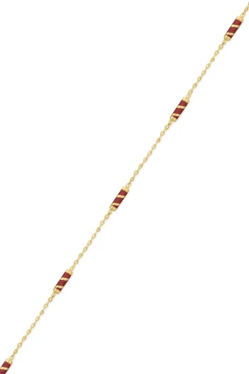 Kırmızı Mineli Altın Halhal (HL0030)