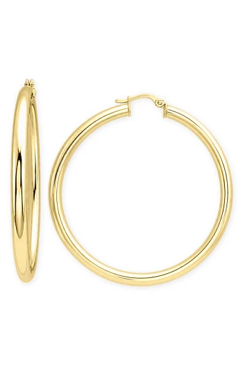 4.5 Cm Altın 3 Mm Klasik Halka Küpe (KP1183)