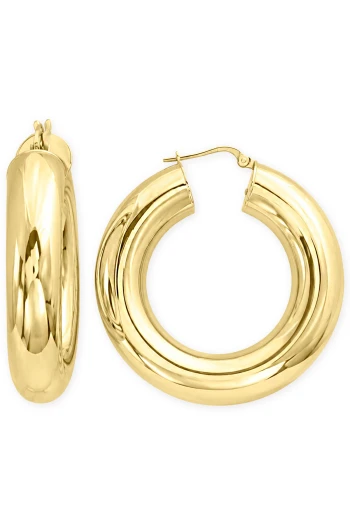 5.Cm Altın 10 Mm Halka Küpe (KP1181)