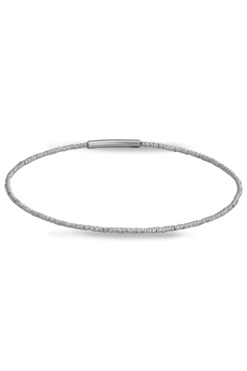 Beyaz Altın Mini Toplu Hafif Unisex Bilezik (BLZ0549)
