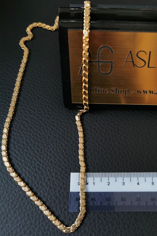 Altın 50 Cm Pullu Zincir (KLY0060)