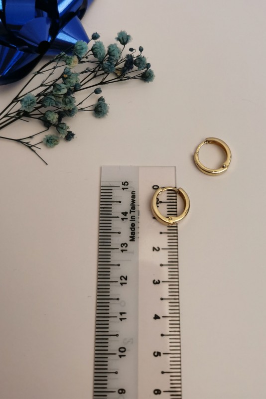1.5 Cm Mini Halka Unisex Altın Küpe