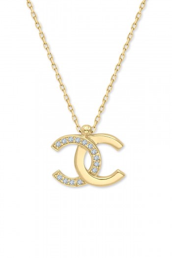 Altın Minimal Chanel Kolye