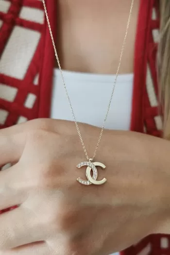 brevpapir tro på Aftensmad Altın Minimal Chanel Kolye - Aslı Gold