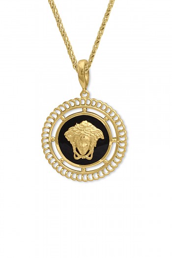 Versace 4 Cm Altın Madalyon Kolye