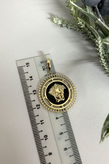 Versace 4 Cm Altın Madalyon Kolye Ucu